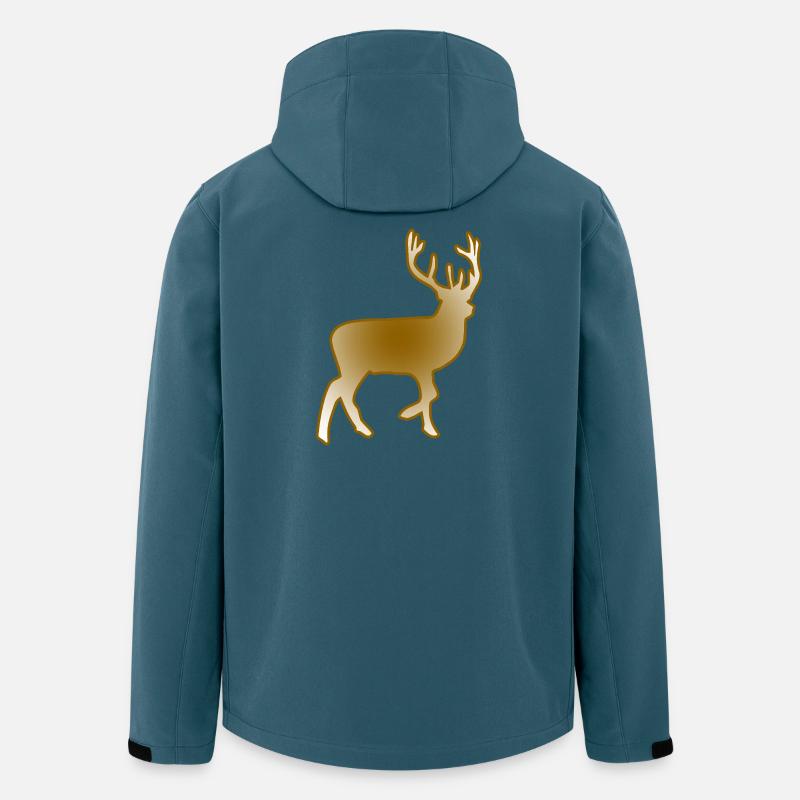 Hirsch - Recycelte Männer Softshell-Jacke von Stanley/Stella - Dunkles Petrol