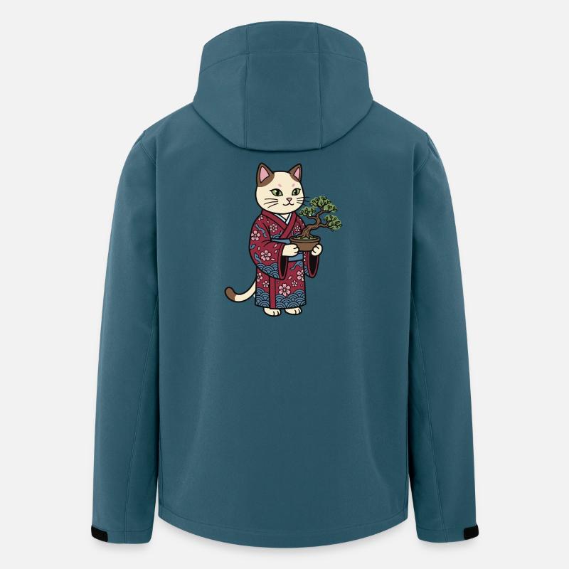 Katzen-Japanisch - Recycelte Männer Softshell-Jacke von Stanley/Stella - Dunkles Petrol