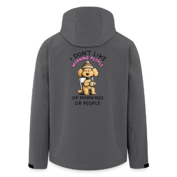 Grumpy Poodle Morning People Funny Dog - Veste softshell homme en polyester recyclé Stanley/Stella -  - Dos - AI Model Male 185 light (185cm)