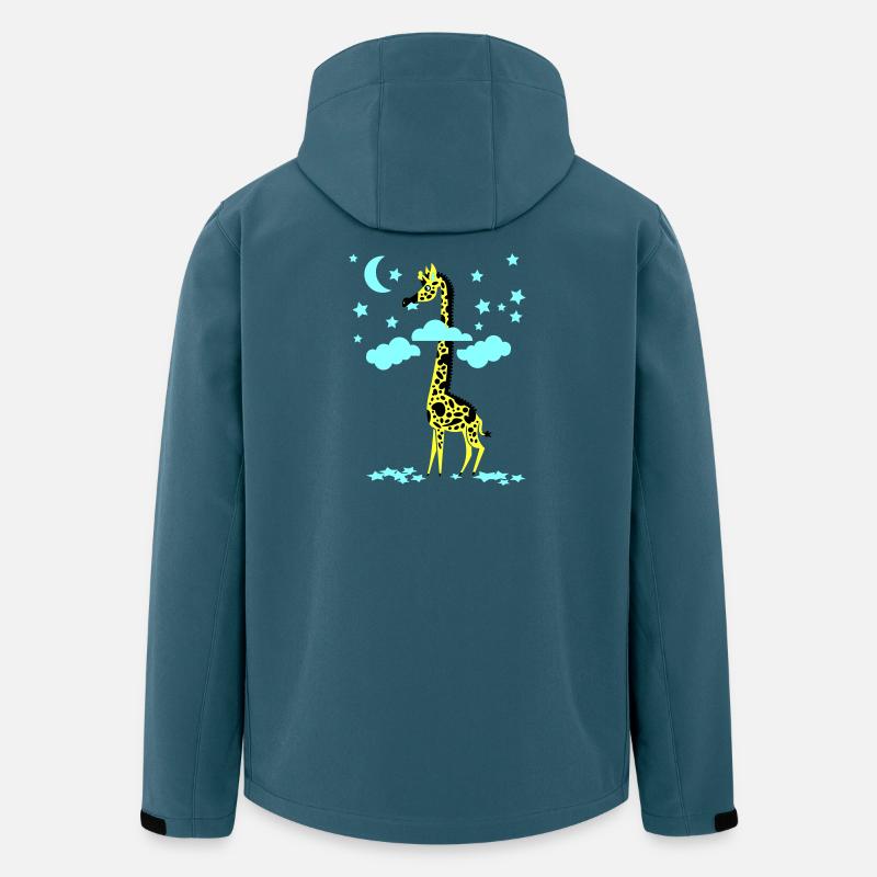sternenfresser giraffe - Recycelte Männer Softshell-Jacke von Stanley/Stella - Dunkles Petrol
