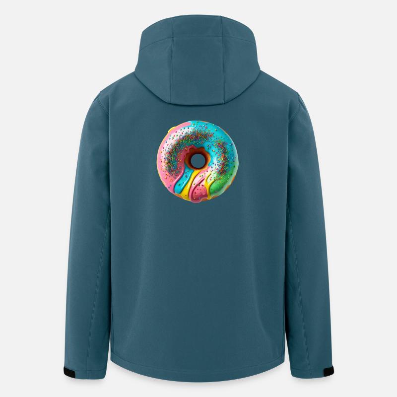 Bunte Donut Vibes - Recycelte Männer Softshell-Jacke von Stanley/Stella - Dunkles Petrol