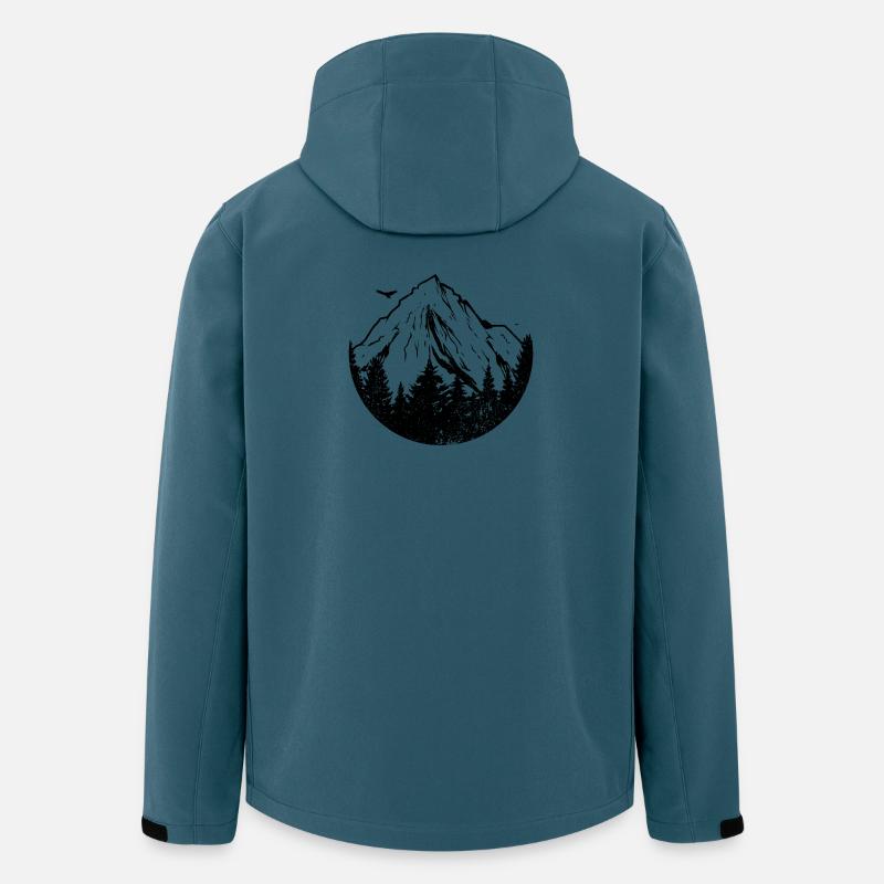 en instance - Veste softshell homme en polyester recyclé Stanley/Stella - bleu pétrole foncé
