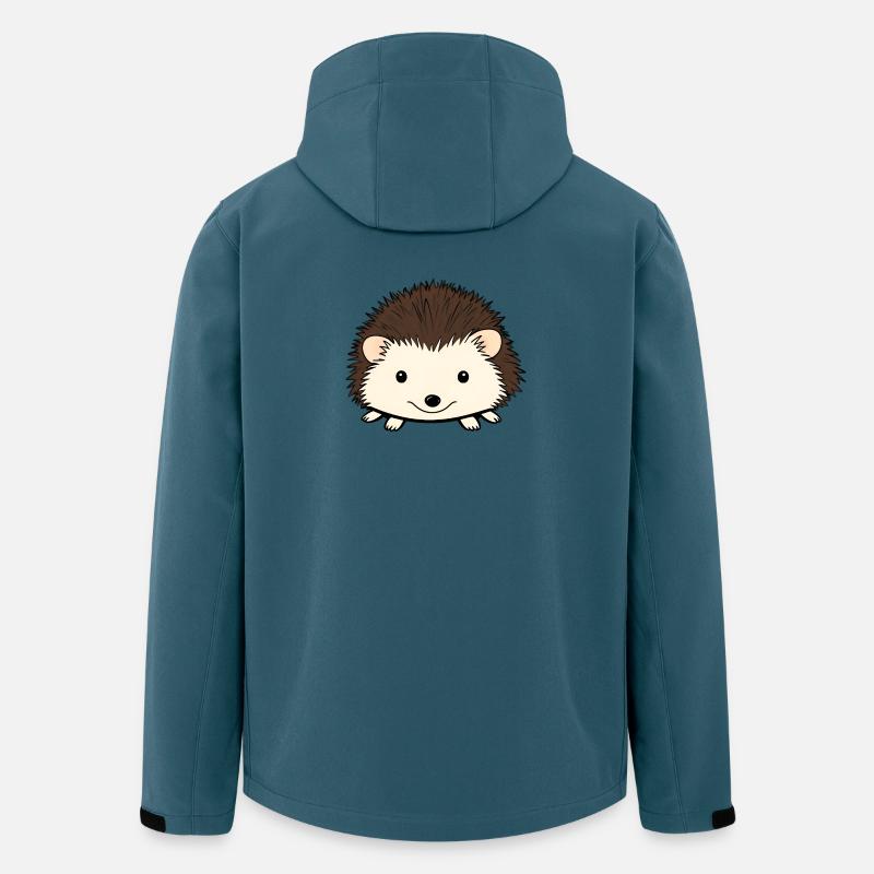Niedlicher Igel mit freundlichem Gesicht - Recycelte Männer Softshell-Jacke von Stanley/Stella - Dunkles Petrol