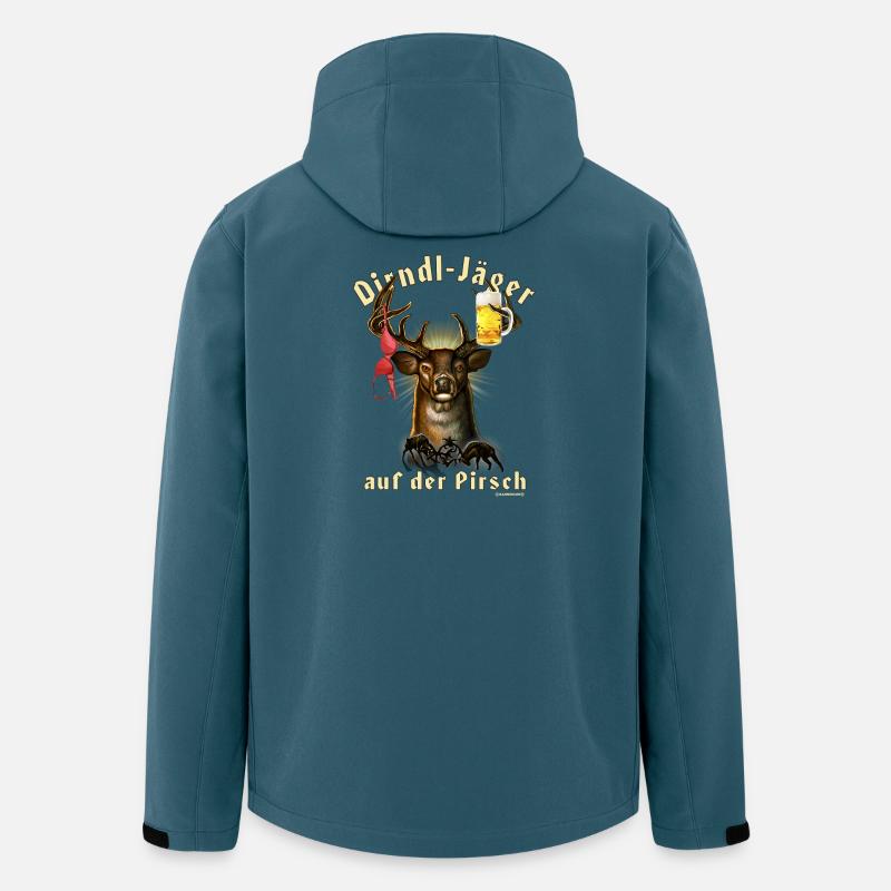 Dirndl-Jäger - Recycelte Männer Softshell-Jacke von Stanley/Stella - Dunkles Petrol
