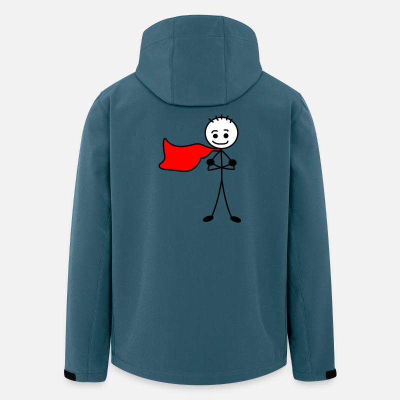 Garçon héros à la cape rouge - Veste softshell homme en polyester recyclé Stanley/Stella - bleu pétrole foncé