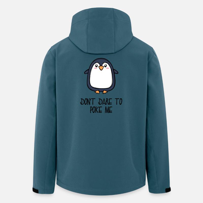 Cool Tier Vogel Statement Pinguin Südpol - Recycelte Männer Softshell-Jacke von Stanley/Stella - Dunkles Petrol