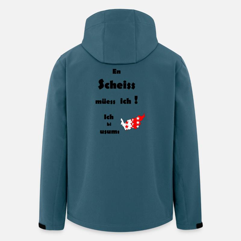 Sternenrote Inselkarte / Wallis - Recycelte Männer Softshell-Jacke von Stanley/Stella - Dunkles Petrol