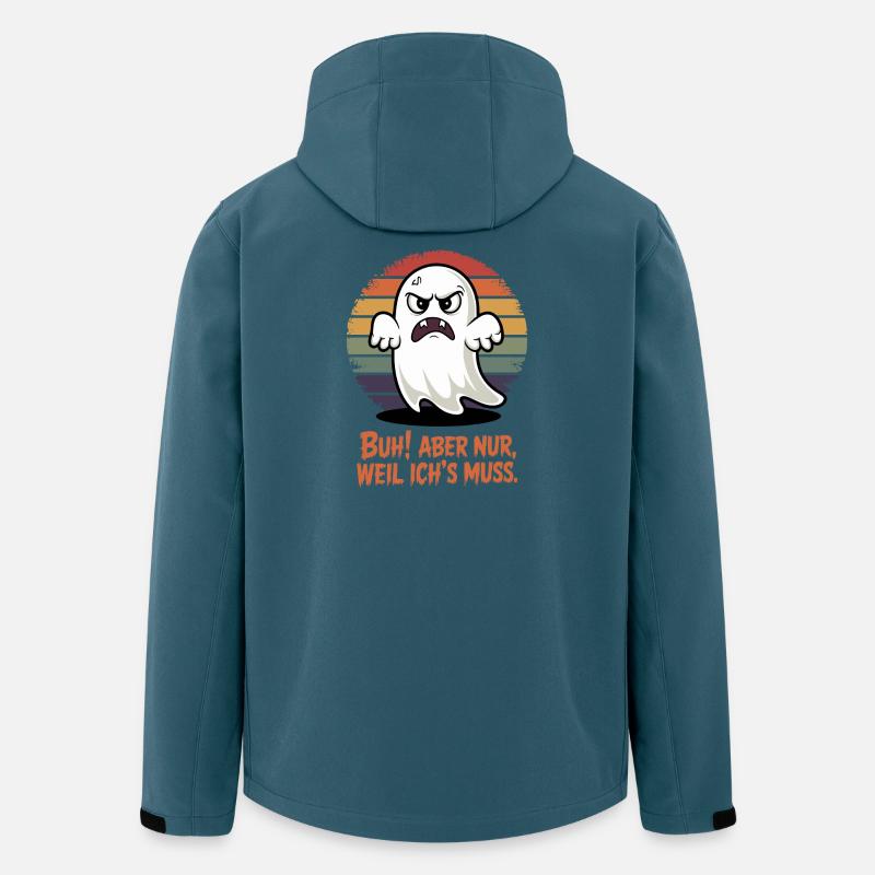 Zorniger Geist im Retro Regenbogen - Recycelte Männer Softshell-Jacke von Stanley/Stella - Dunkles Petrol