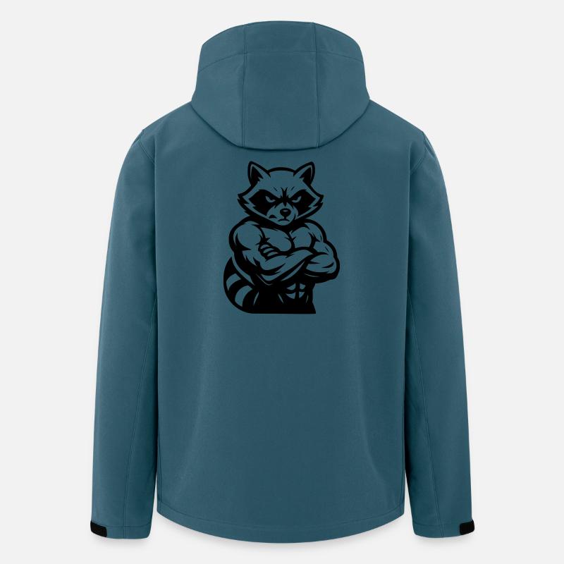 Raccoon - Recycelte Männer Softshell-Jacke von Stanley/Stella - Dunkles Petrol