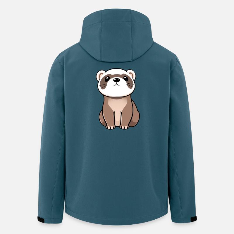 Frettchen - Recycelte Männer Softshell-Jacke Discoverer von Stanley/Stella - Dunkles Petrol