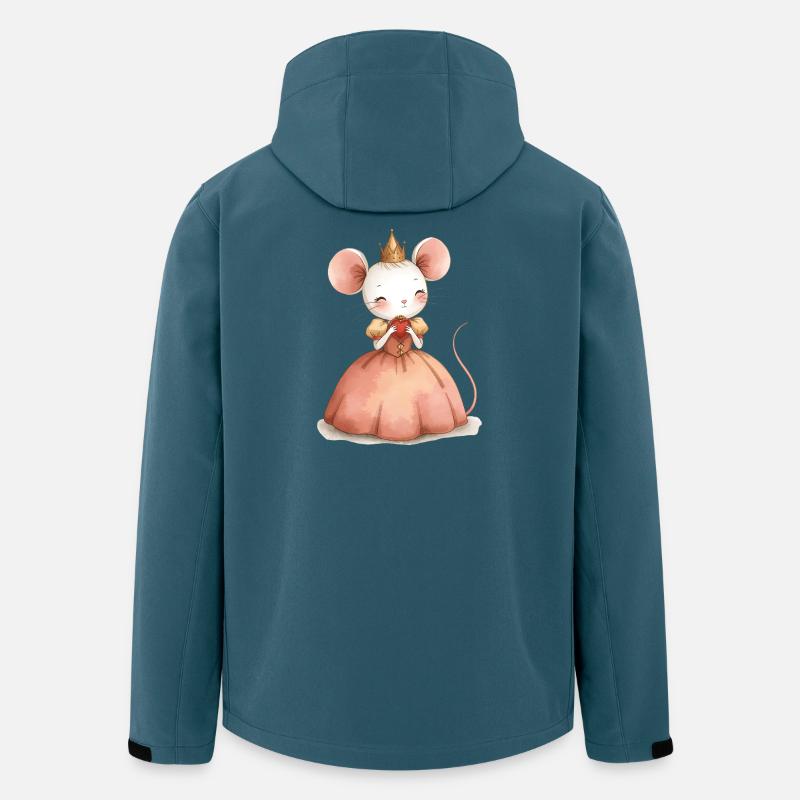 Maus Prinzessin im rosa Kleid Kinderdesign - Recycelte Männer Softshell-Jacke von Stanley/Stella - Dunkles Petrol