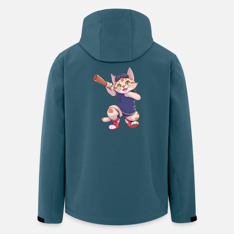 Katze, Katzen - Recycelte Männer Softshell-Jacke Discoverer von Stanley/Stella - Dunkles Petrol