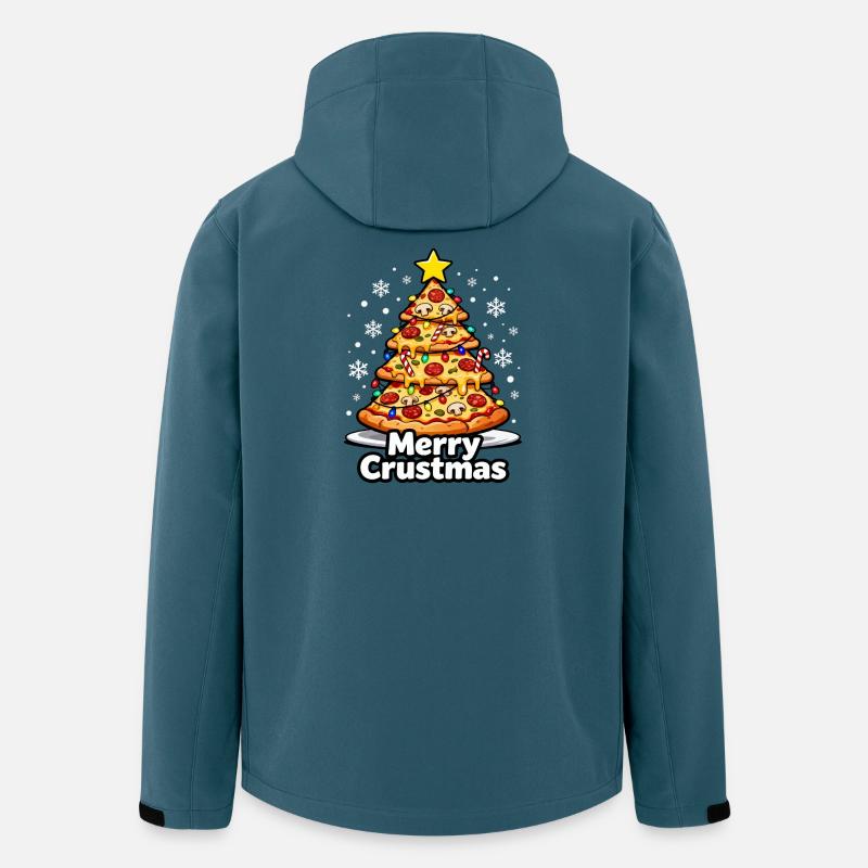 Weihnachtspizza - Recycelte Männer Softshell-Jacke von Stanley/Stella - Dunkles Petrol