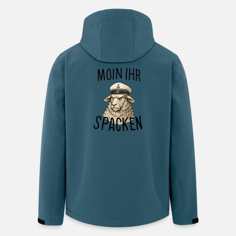 Kapitänslamm Moin ihr Spacken - Recycelte Männer Softshell-Jacke von Stanley/Stella - Dunkles Petrol