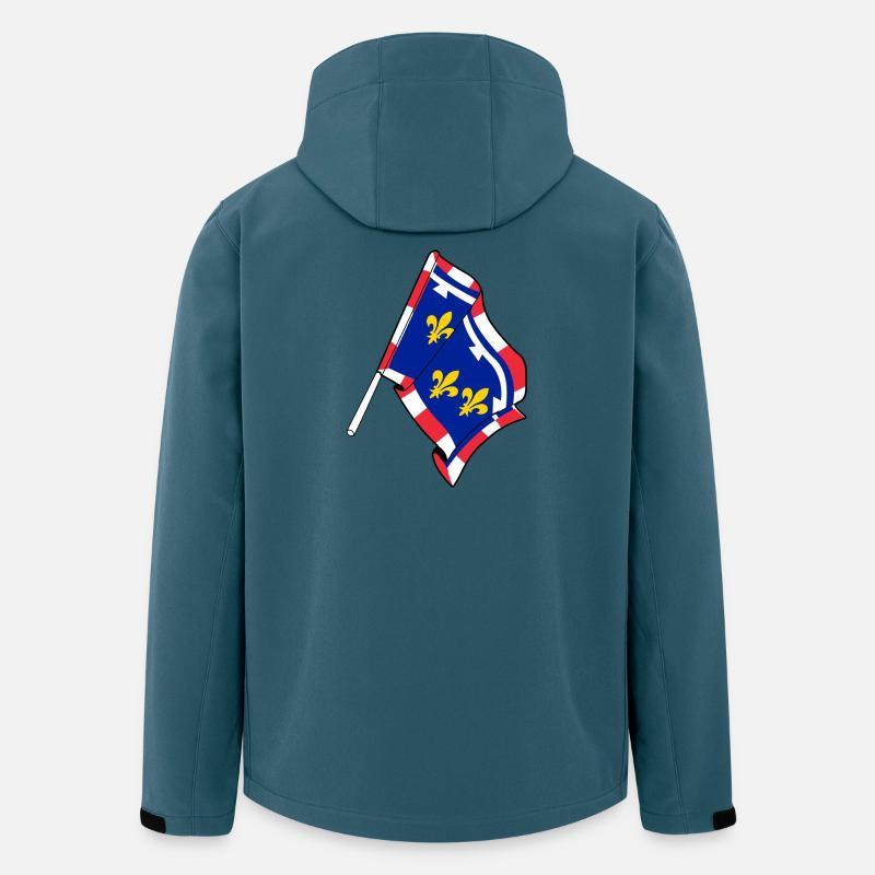 Flagge Centre-Val de Loire - Recycelte Männer Softshell-Jacke von Stanley/Stella - Dunkles Petrol