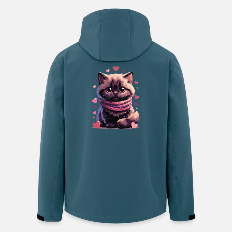 Chaton douillet écharpe rose - Veste softshell homme en polyester recyclé Stanley/Stella - bleu pétrole foncé