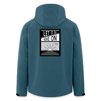 Laissez tomber. Passe à autre chose. - Veste softshell homme en polyester recyclé Stanley/Stella - bleu pétrole foncé - Dos - AI Model Male 185 light (185cm)
