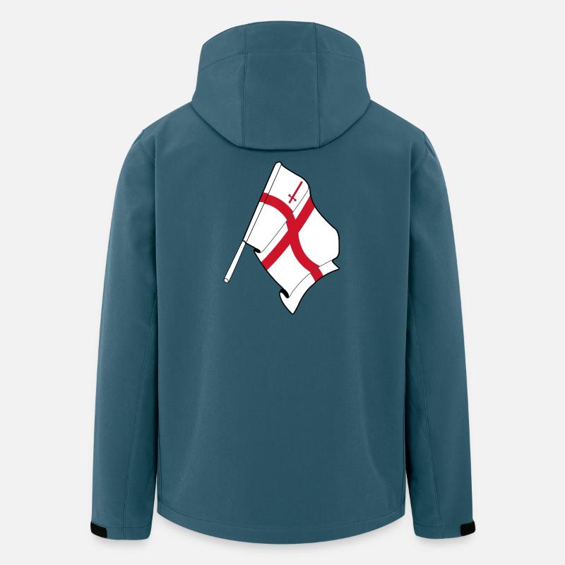 Drapeau de la ville de Londres - Veste softshell homme en polyester recyclé Stanley/Stella - bleu pétrole foncé