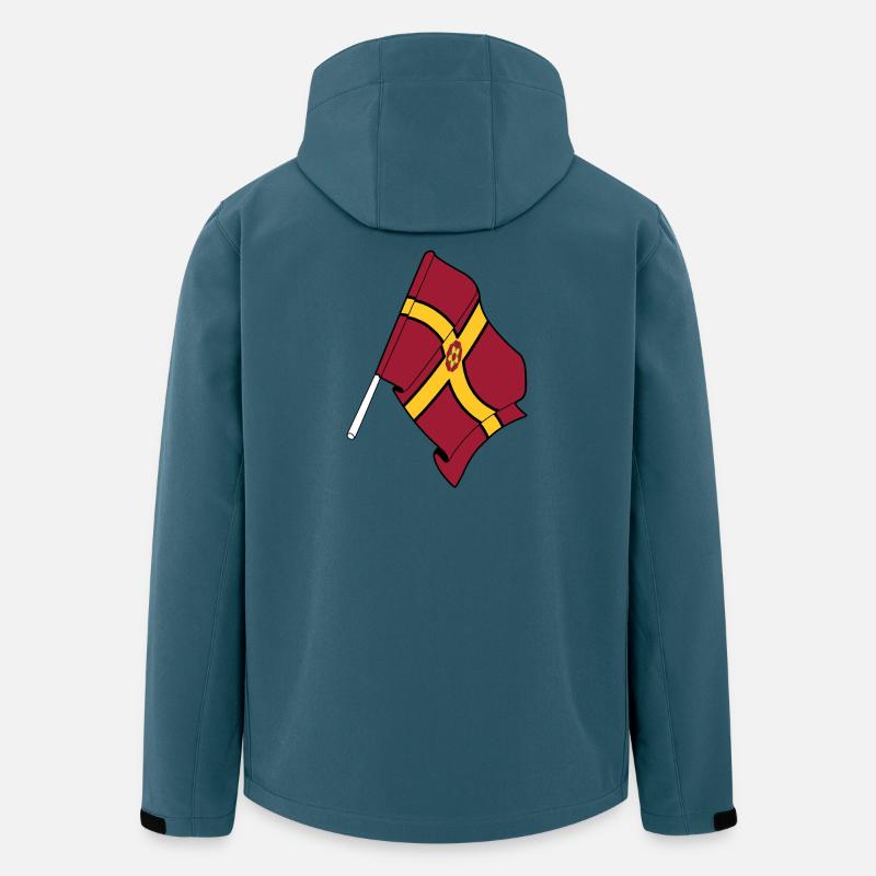 Flagge von Northamptonshire - Recycelte Männer Softshell-Jacke von Stanley/Stella - Dunkles Petrol