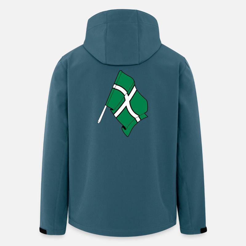 Drapeau du Devon - Veste softshell homme en polyester recyclé Stanley/Stella - bleu pétrole foncé