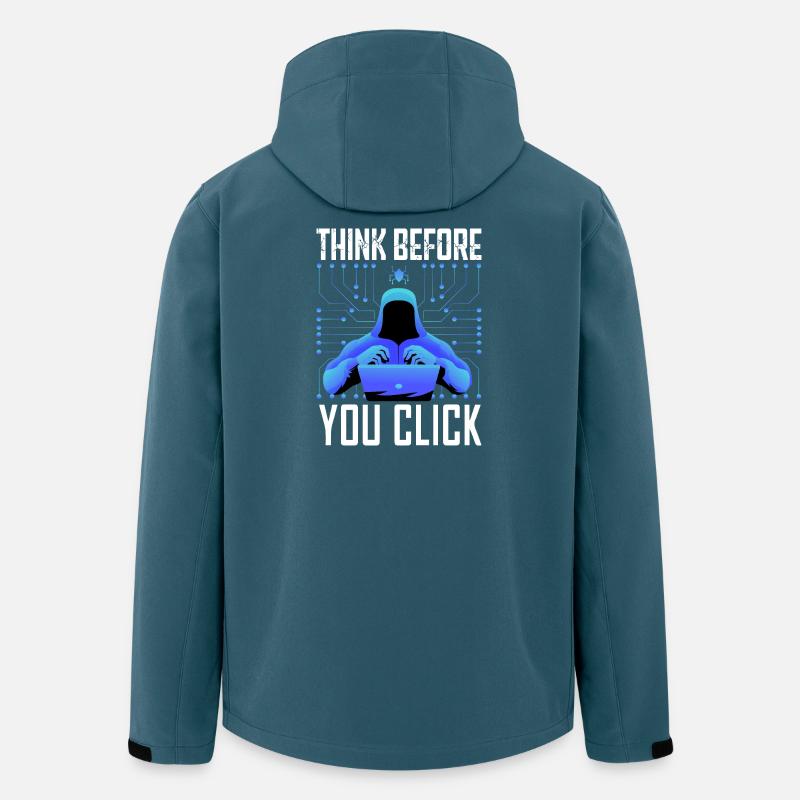 Hacker-Hacker-Hacker-Programmierer Linux Cybersicherheitsdaten - Recycelte Männer Softshell-Jacke von Stanley/Stella - Dunkles Petrol