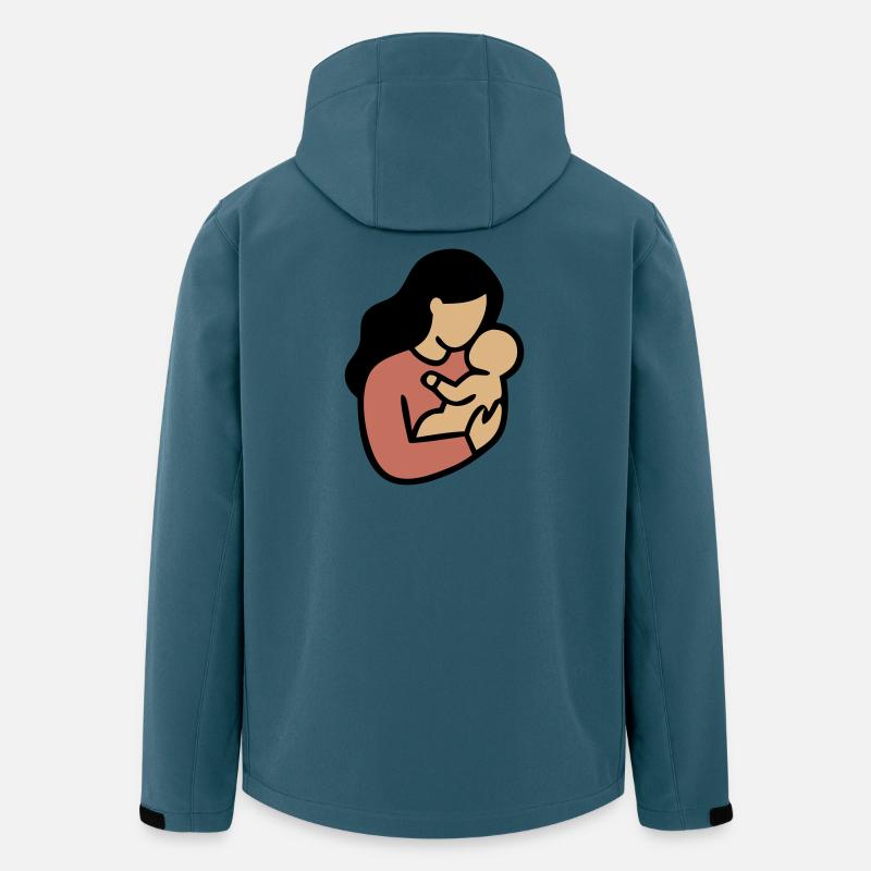 Minimalisme Bohème, Maman Bébé - Veste softshell homme en polyester recyclé Stanley/Stella - bleu pétrole foncé