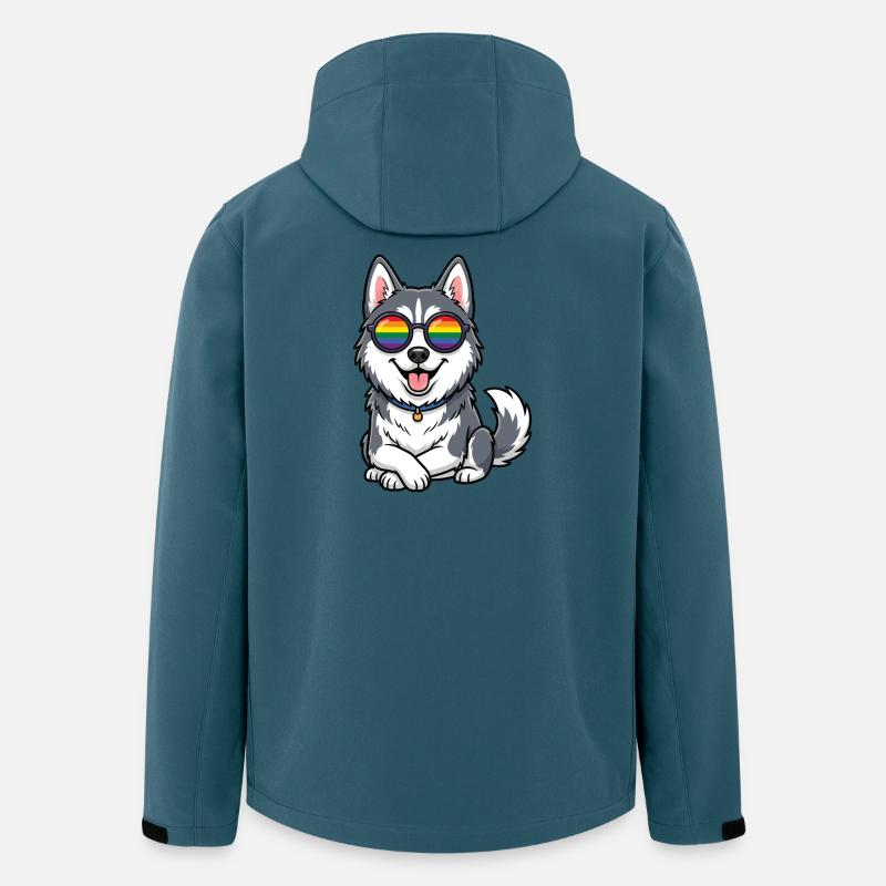 LGBT Pride Month - Cute Husky - Men’s Recycled Softshell Jacket by Stanley/Stella - stargazer