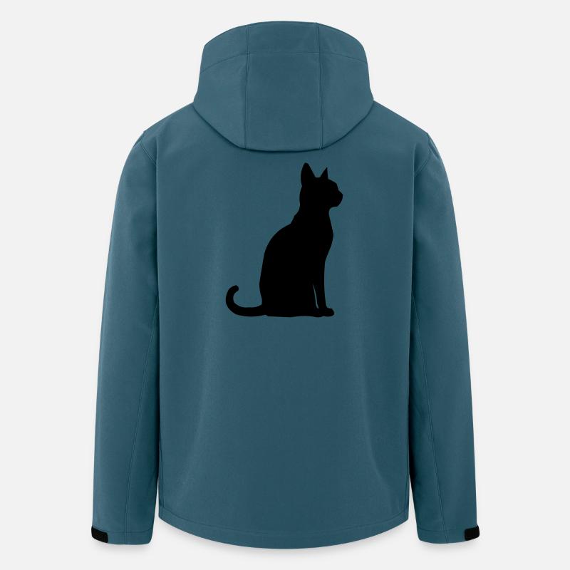 Katze Tier - Recycelte Männer Softshell-Jacke von Stanley/Stella - Dunkles Petrol