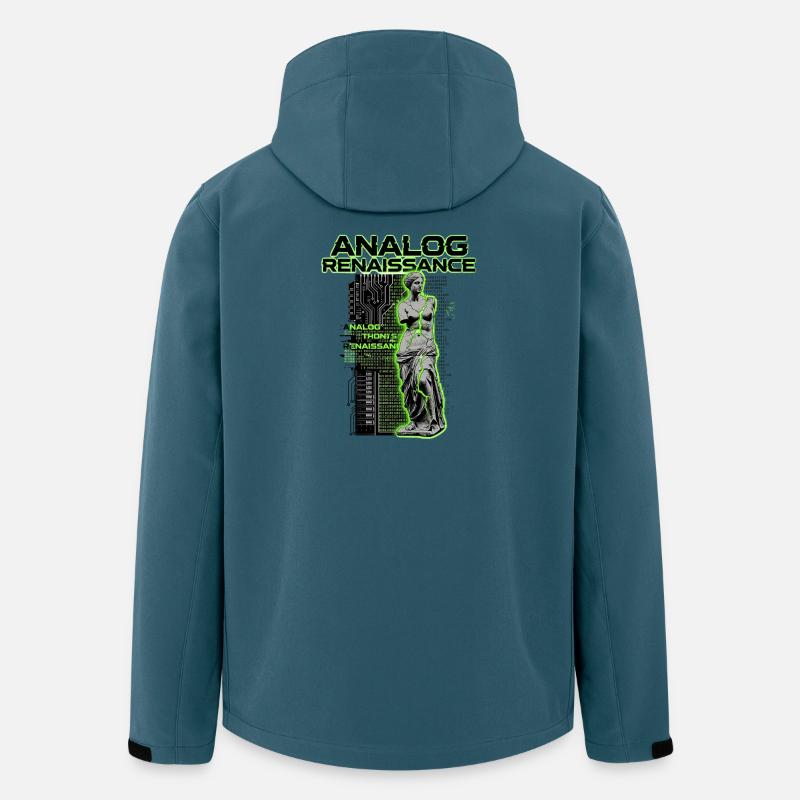 Cyberpunk de la Renaissance analogique - Veste softshell homme en polyester recyclé Stanley/Stella - bleu pétrole foncé