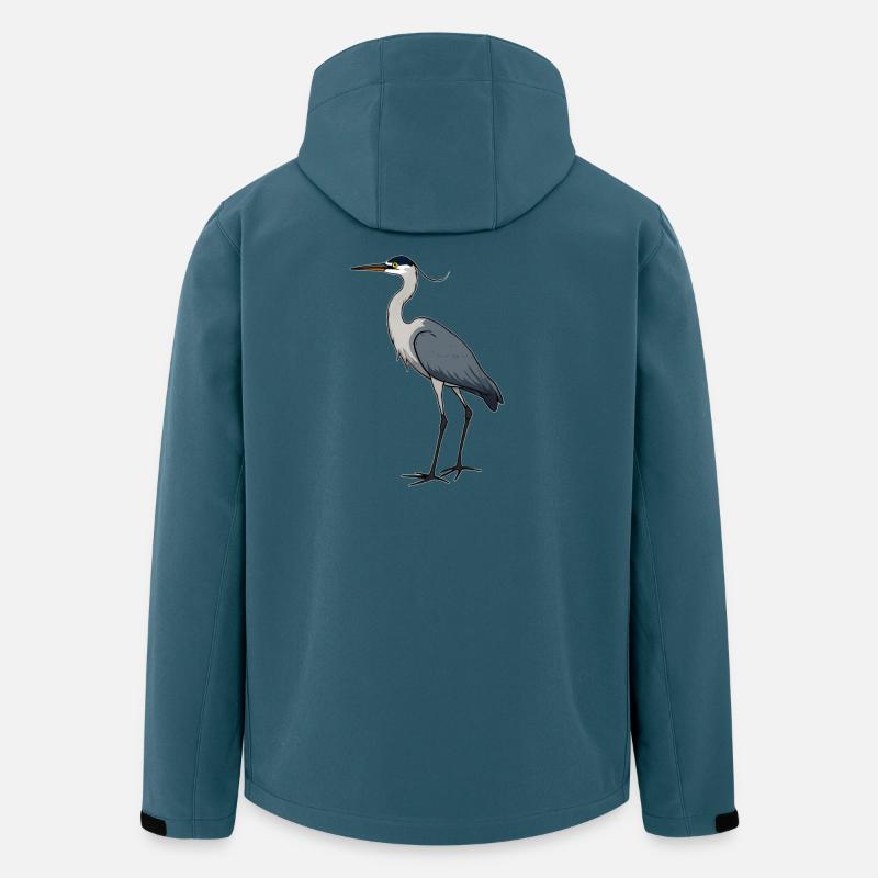 Héron cendré - Veste softshell homme en polyester recyclé Stanley/Stella - bleu pétrole foncé