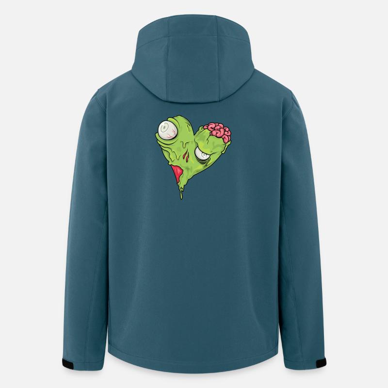 Halloween Zombie Herz - Recycelte Männer Softshell-Jacke von Stanley/Stella - Dunkles Petrol