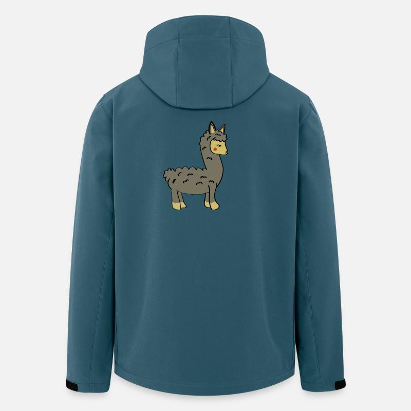 Playful llama with braid and button ears - Men’s Recycled Softshell Jacket by Stanley/Stella - stargazer
