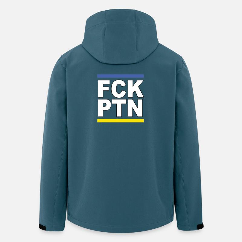 FCK PTN - Recycelte Männer Softshell-Jacke von Stanley/Stella - Dunkles Petrol
