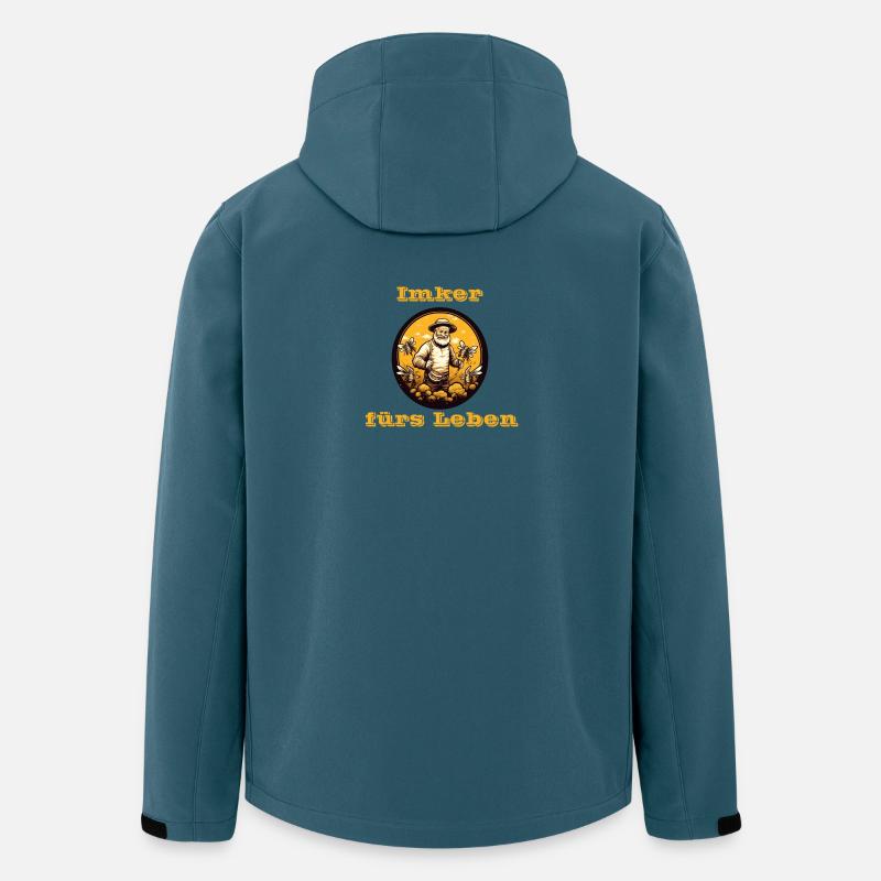 Imker fürs Leben - Recycelte Männer Softshell-Jacke von Stanley/Stella - Dunkles Petrol