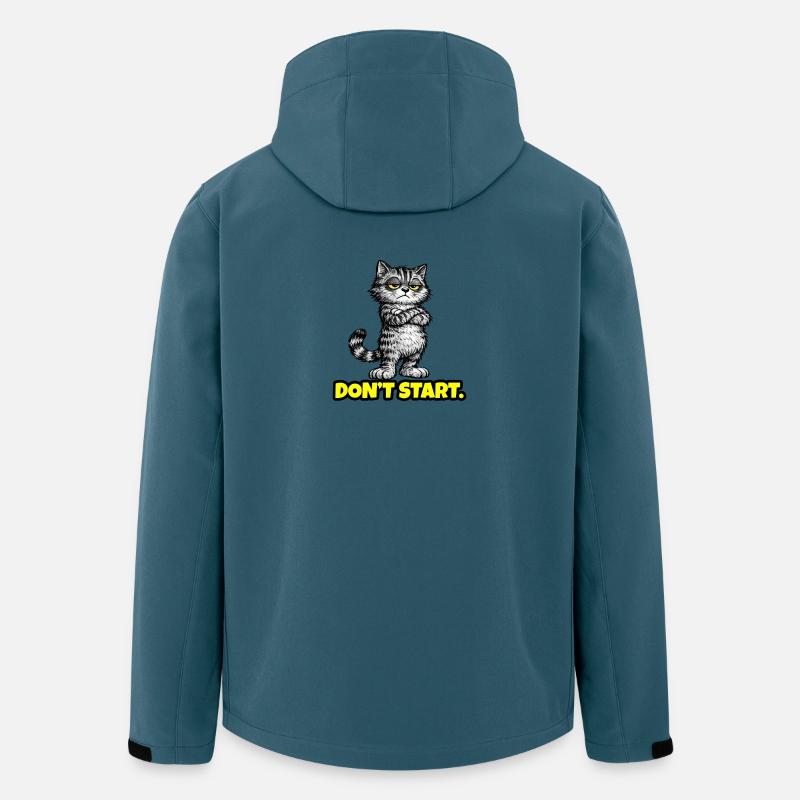 Don’t Start. – Grumpy Katze (Attitude) CAT - Men’s Recycled Softshell Jacket by Stanley/Stella - stargazer