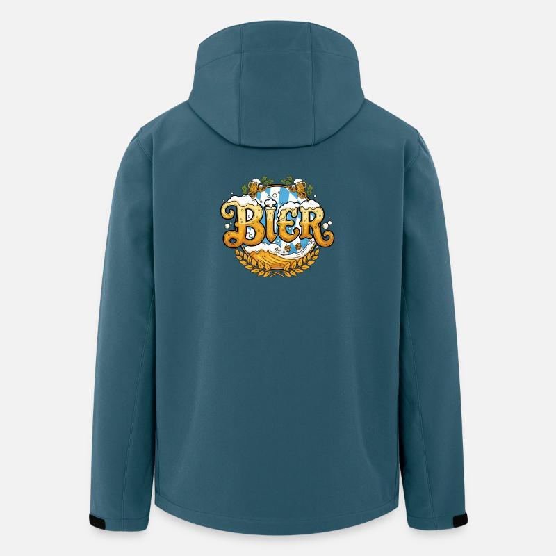 Bier Saufen Trinken - Recycelte Männer Softshell-Jacke von Stanley/Stella - Dunkles Petrol