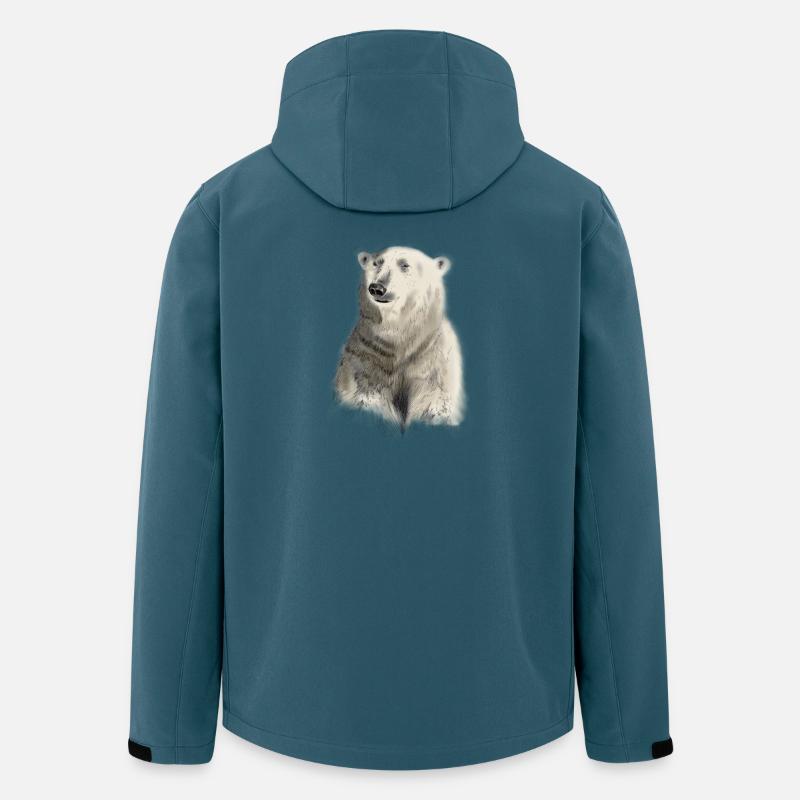 Eisbär - Recycelte Männer Softshell-Jacke von Stanley/Stella - Dunkles Petrol