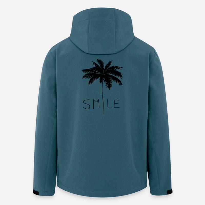 Smile Palm Schwarz - Recycelte Männer Softshell-Jacke von Stanley/Stella - Dunkles Petrol