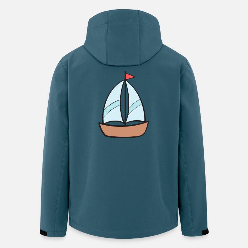 Boot Schiff Segelschiff - Recycelte Männer Softshell-Jacke von Stanley/Stella - Dunkles Petrol