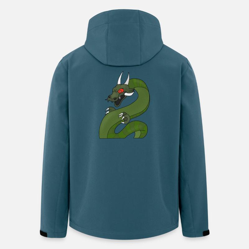 Drache mit roten Augen - Recycelte Männer Softshell-Jacke von Stanley/Stella - Dunkles Petrol