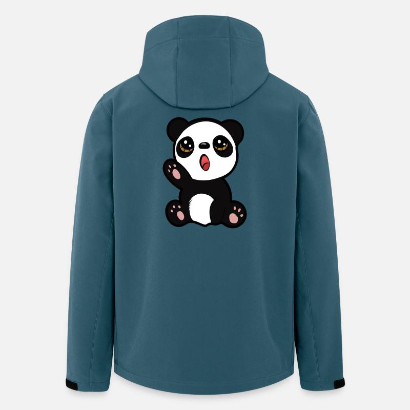 Baby Panda - Recycelte Männer Softshell-Jacke von Stanley/Stella - Dunkles Petrol