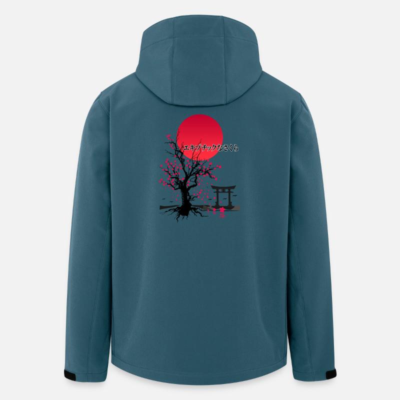 EXOTISCHES SAKURA TORII TOR - Recycelte Männer Softshell-Jacke von Stanley/Stella - Dunkles Petrol