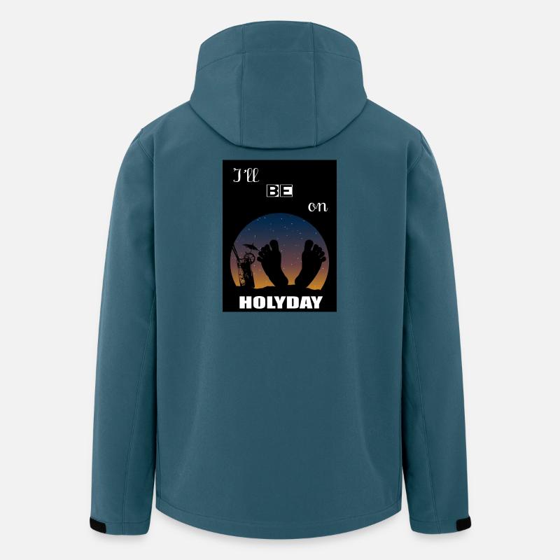 Ich werde im Urlaub sein - Recycelte Männer Softshell-Jacke von Stanley/Stella - Dunkles Petrol