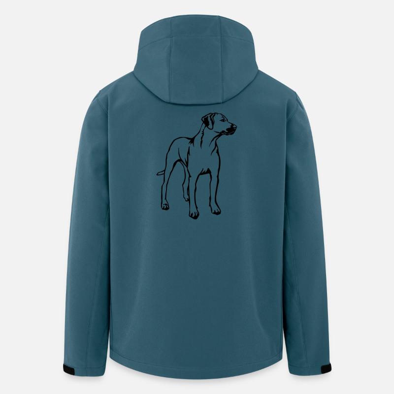 Rhodesian Ridgeback - Veste softshell homme en polyester recyclé Stanley/Stella - bleu pétrole foncé
