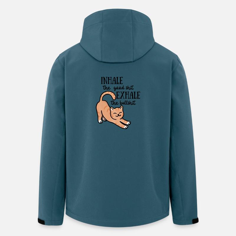 Positivity Cat - Recycelte Männer Softshell-Jacke von Stanley/Stella - Dunkles Petrol