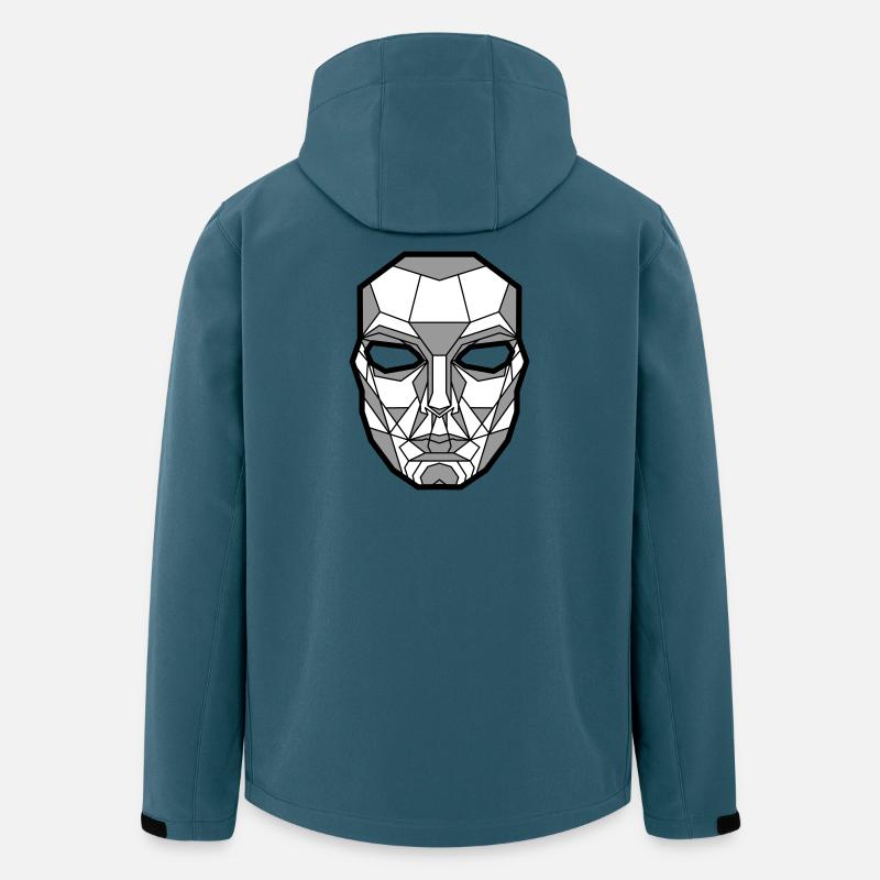 Geometrische Skelettmaske - Recycelte Männer Softshell-Jacke von Stanley/Stella - Dunkles Petrol