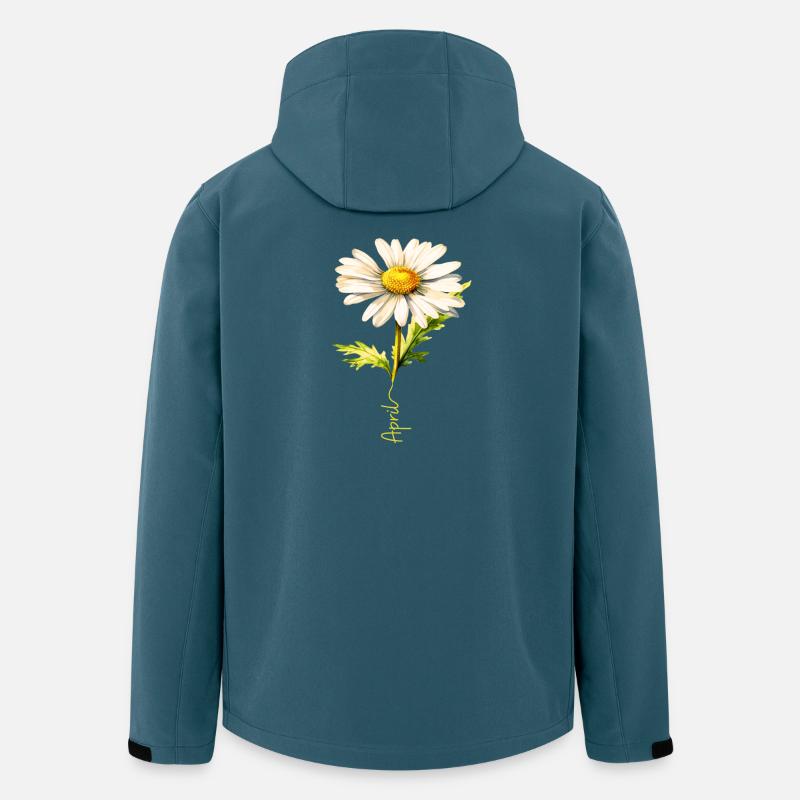 Spring Daisy with April Lettering - Men’s Recycled Softshell Jacket by Stanley/Stella - stargazer