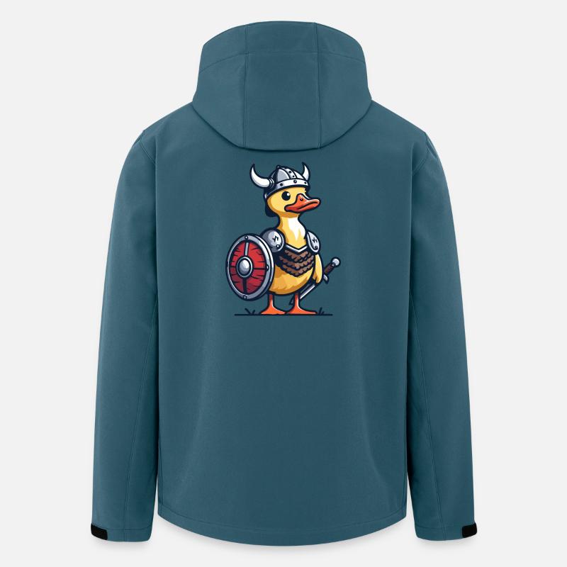 Viking Quack : Le canard du Valhalla - Veste softshell homme en polyester recyclé Stanley/Stella - bleu pétrole foncé