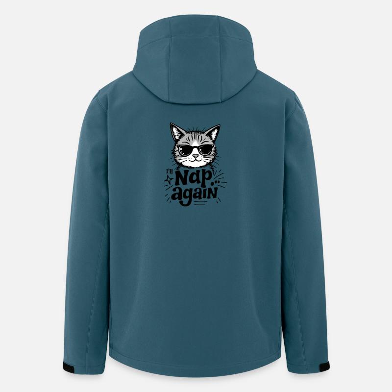 CAT NAP AGAIN - Recycelte Männer Softshell-Jacke von Stanley/Stella - Dunkles Petrol