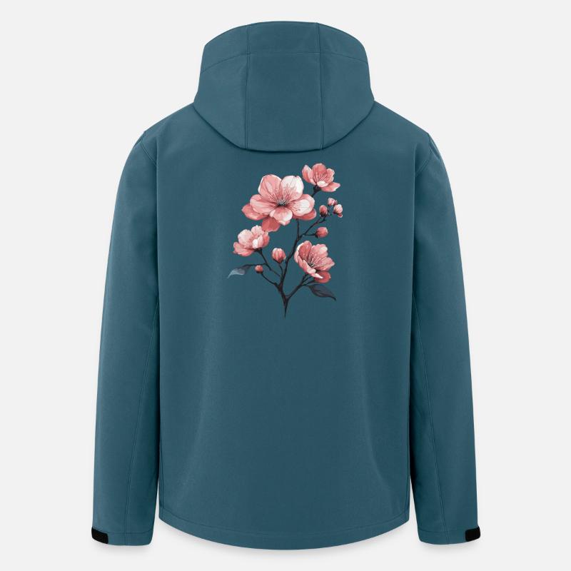 Kirschblüte - Recycelte Männer Softshell-Jacke von Stanley/Stella - Dunkles Petrol
